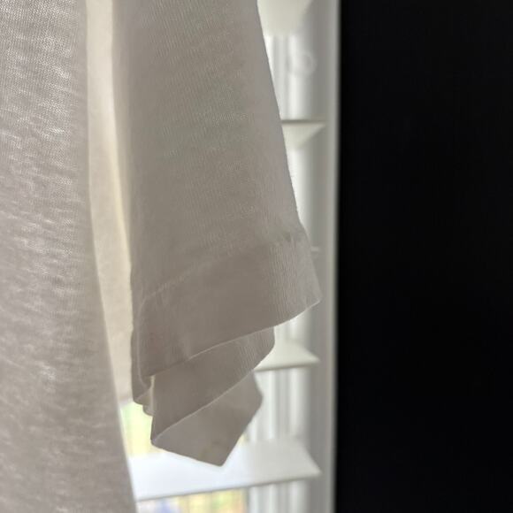 Vintage Paper Thin BURNOUT Blank T-Shirt Size M White 1980s Worn Distressed - Picture 7 of 12